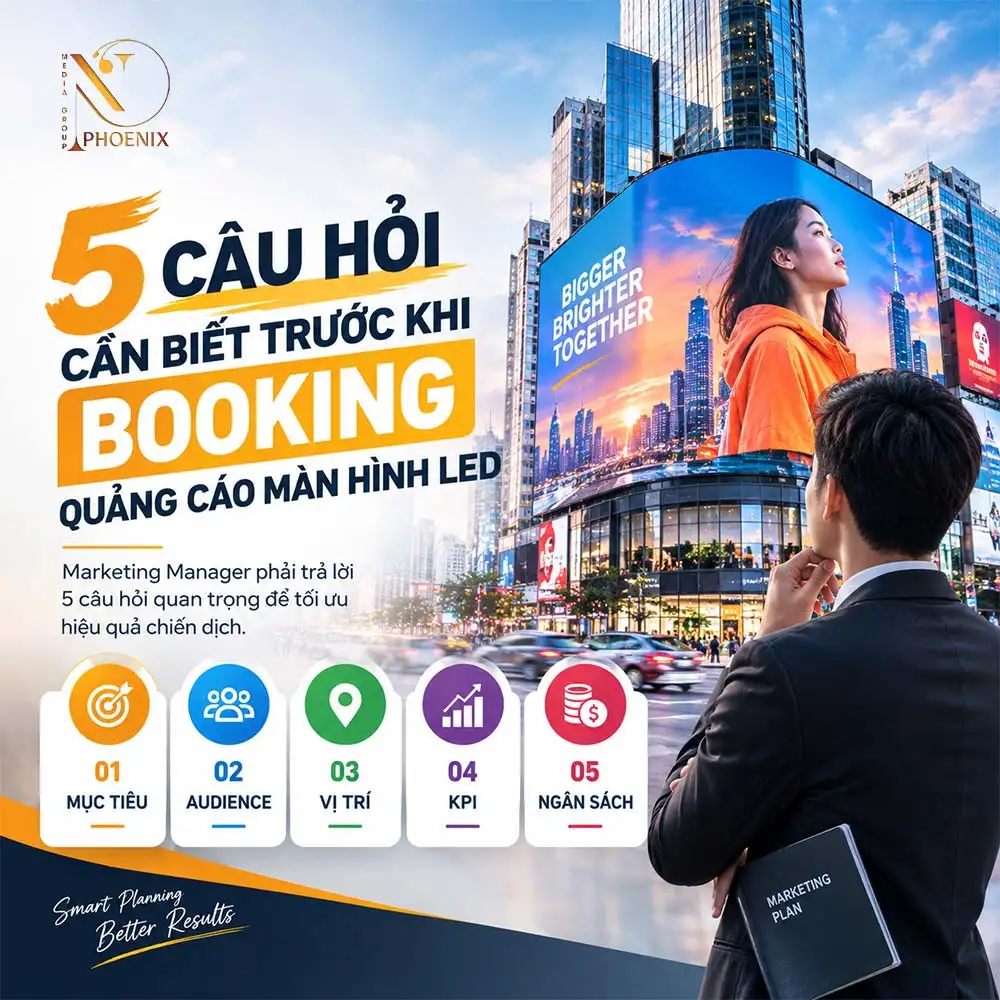 5 câu hỏi Marketing Manager phải trả lời trước khi booking màn hình LED