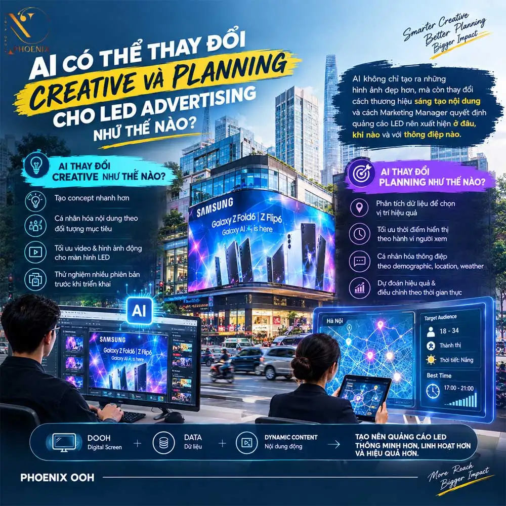 AI có thể thay đổi Creative và Planning cho LED Advertising như thế nào?