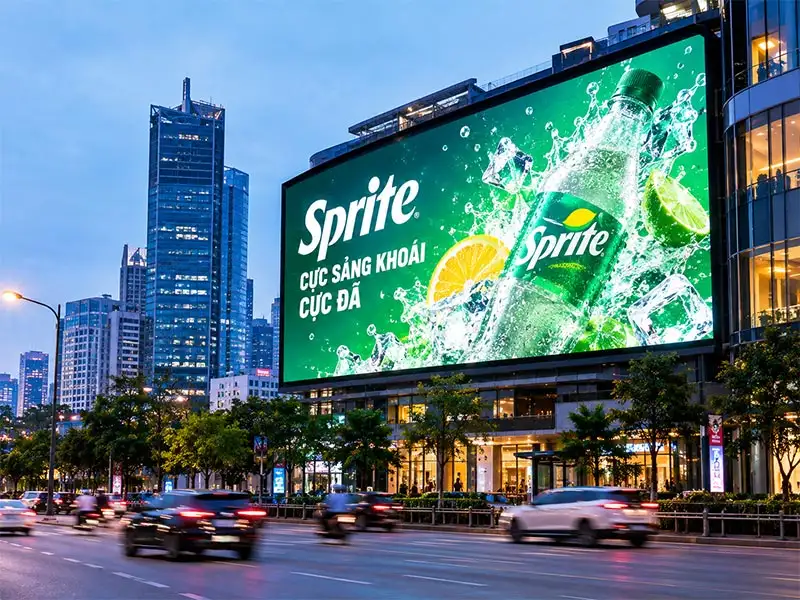 Màn hình LED quảng cáo hiển thị video và motion graphic