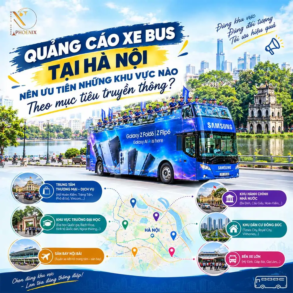 Quảng cáo xe bus tại Hà Nội nên ưu tiên khu vực nào?