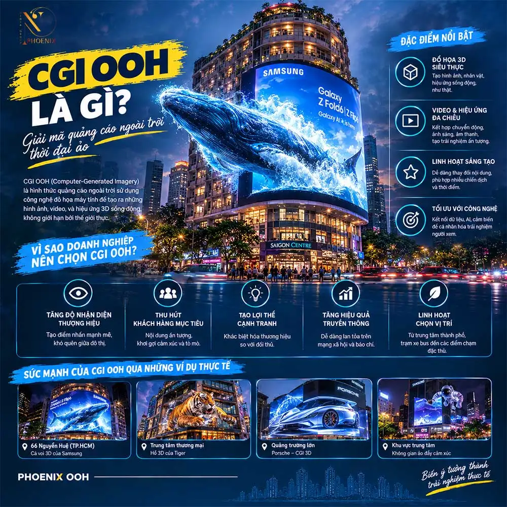 CGI OOH là gì? Giải mã quảng cáo ngoài trời thời đại ảo