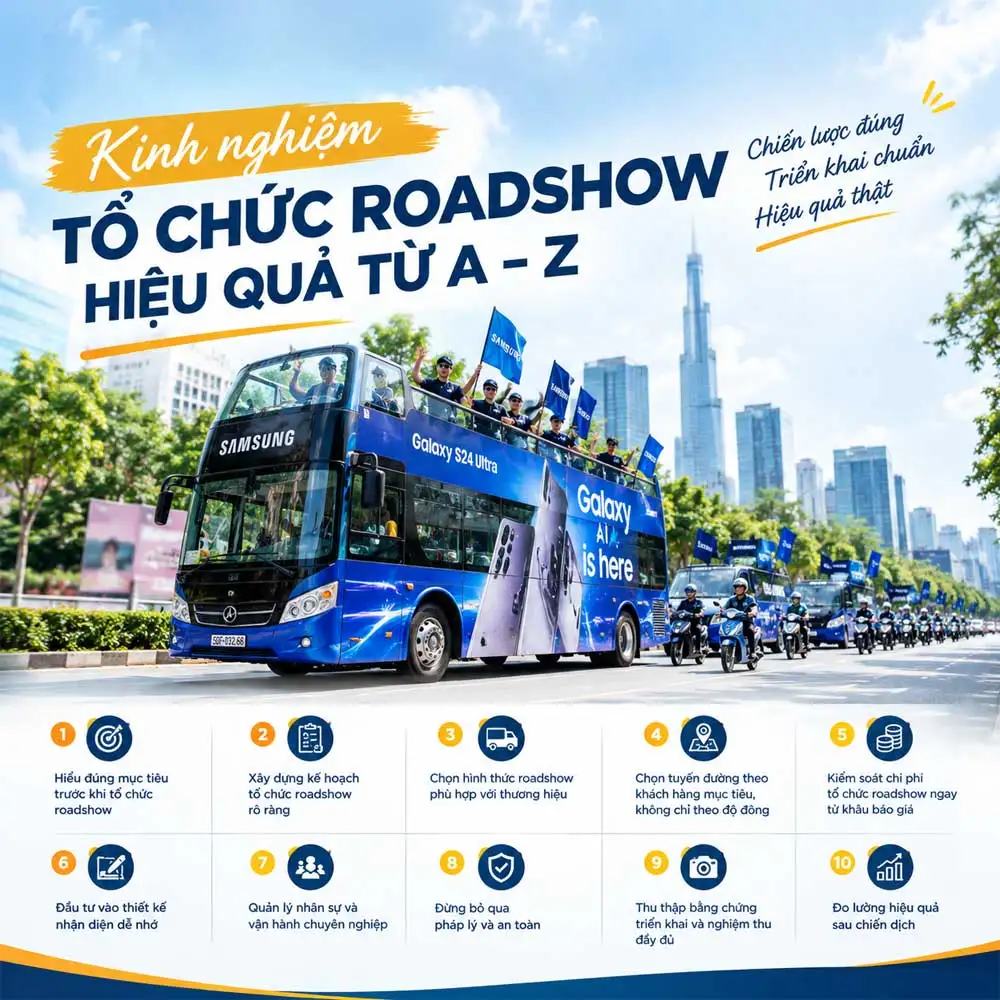 Kinh nghiệm tổ chức roadshow hiệu quả từ A–Z